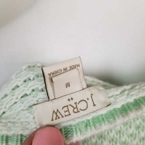J. Crew Mint Chevron Stitch Boat Neck Sweater - Picture 5 of 6